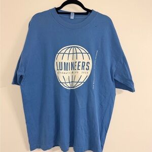 The Lumineers Automatic World Tour 2025 Blue Tee XL Made in USA
